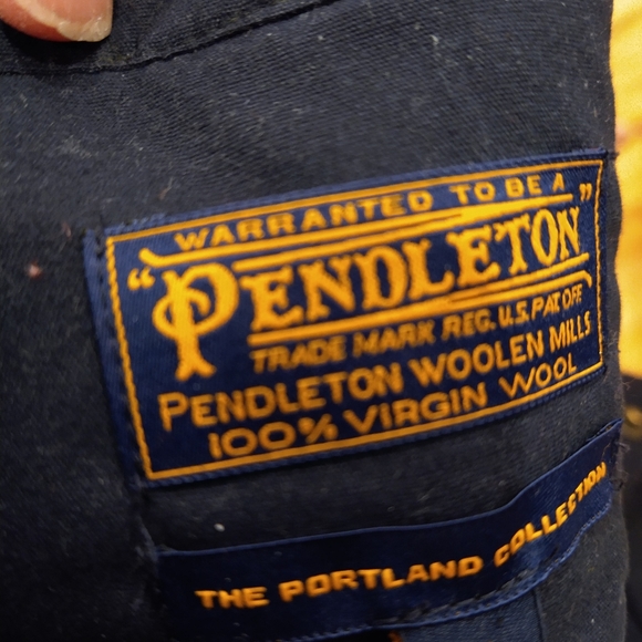 💯 wool dress Pendleton Lowell shirt dress riding jacket style preppy navy coat - Picture 7 of 16